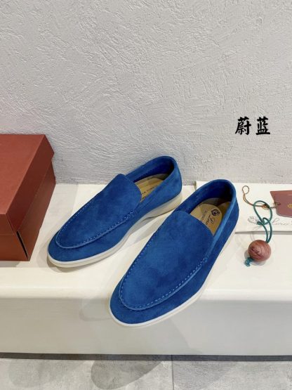 Replica Loro Piana Men's Summer Walk Loafers Suede Loafer #3194 - Image 8