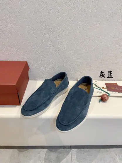 Replica Loro Piana Men's Summer Walk Loafers Suede Loafer #3193 - Image 4