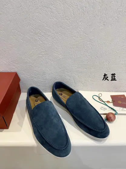 Replica Loro Piana Men's Summer Walk Loafers Suede Loafer #3193 - Image 2