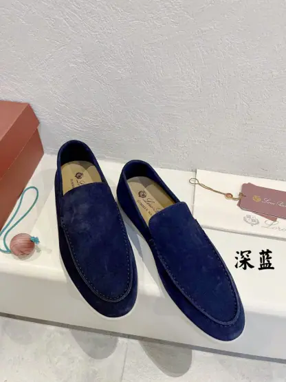 Replica Loro Piana Men's Summer Walk Loafers Suede Loafer #3192 - Image 8