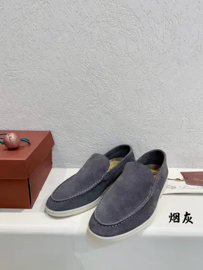 Replica Loro Piana Men's Summer Walk Loafers Suede Loafer #3190 - Image 8