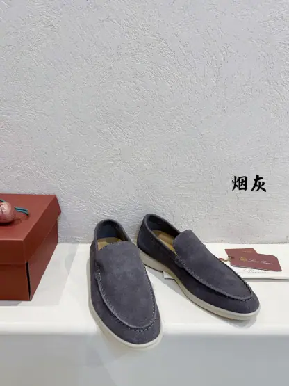 Replica Loro Piana Men's Summer Walk Loafers Suede Loafer #3190 - Image 9