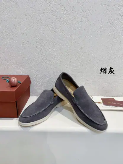 Replica Loro Piana Men's Summer Walk Loafers Suede Loafer #3190 - Image 3