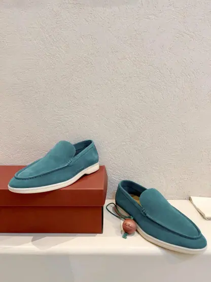 Replica Loro Piana Men's Summer Walk Loafers Suede Loafer #3185 - Image 4