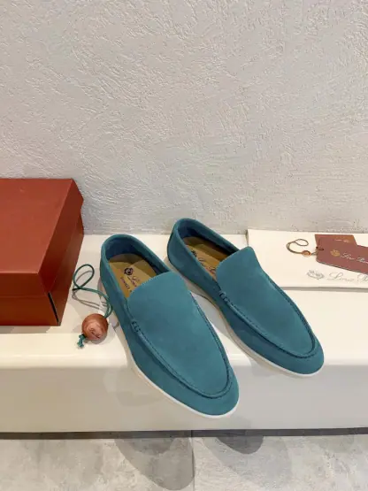 Replica Loro Piana Men's Summer Walk Loafers Suede Loafer #3185 - Image 3
