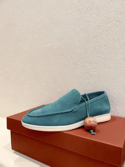 Replica Loro Piana Men's Summer Walk Loafers Suede Loafer #3185 - Image 9