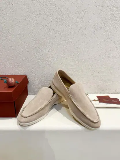 Replica Loro Piana Men's Summer Walk Loafers Suede Loafer #3178 - Image 3