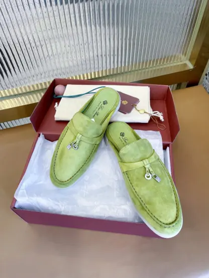 Replica Loro Piana Babouche Charms Walk Moccasin Slipper Women's Suede #3155 - Image 7
