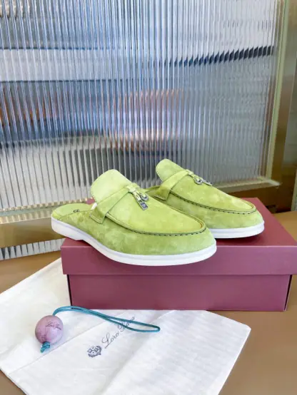 Replica Loro Piana Babouche Charms Walk Moccasin Slipper Women's Suede #3155 - Image 2