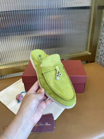 Replica Loro Piana Babouche Charms Walk Moccasin Slipper Women's Suede #3155 - Image 3