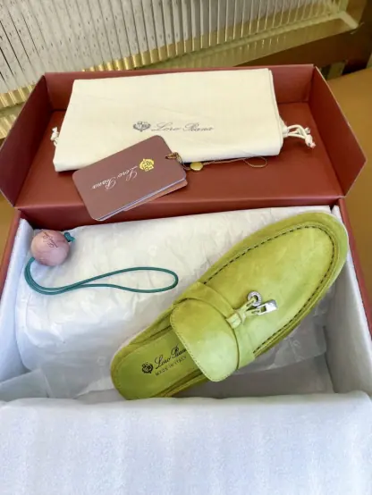 Replica Loro Piana Babouche Charms Walk Moccasin Slipper Women's Suede #3155 - Image 8