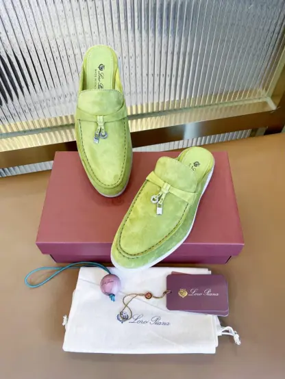 Replica Loro Piana Babouche Charms Walk Moccasin Slipper Women's Suede #3155 - Image 9