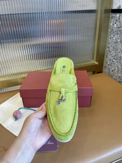 Replica Loro Piana Babouche Charms Walk Moccasin Slipper Women's Suede #3155 - Image 5