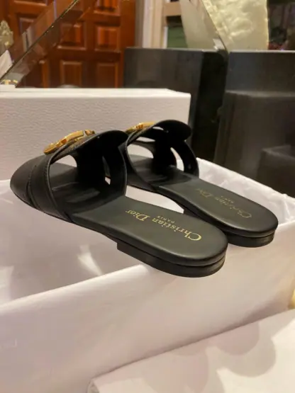Replica Dior 30 Montaigne Slide Black Calfskin For Women 2024 #3322 - Image 12