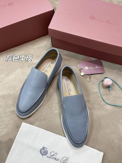 Replica Loro Piana Men's Summer Walk Loafers Calfskin #3198 - Image 5