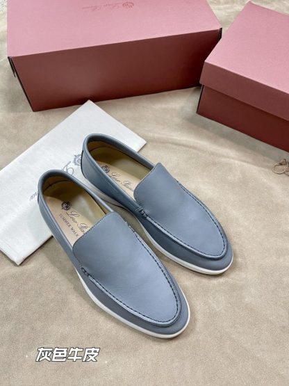 Replica Loro Piana Men's Summer Walk Loafers Calfskin #3198 - Image 6
