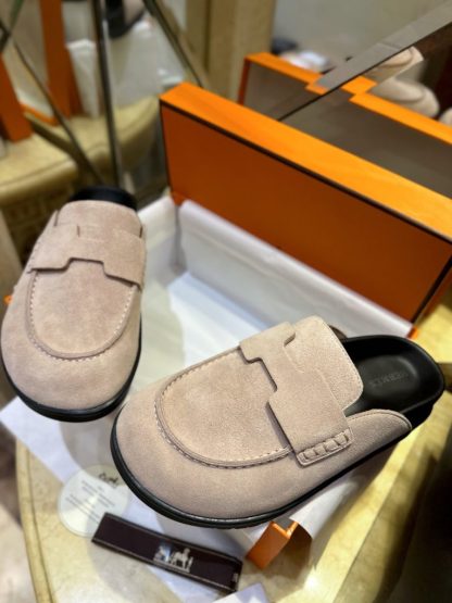 Replica Hermes Women's GO Mule Suede Mule #3341 - Image 9