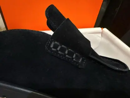 Replica Hermes Women's GO Mule Black Suede Mule #3342 - Image 3
