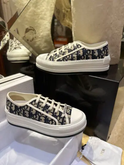 Replica Dior Walk'n'Dior Platform Sneaker Deep Blue For Women 2024 #3324 - Image 16