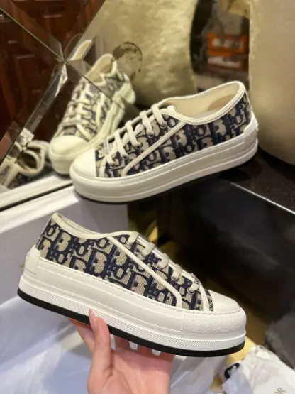 Replica Dior Walk'n'Dior Platform Sneaker Deep Blue For Women 2024 #3324 - Image 13
