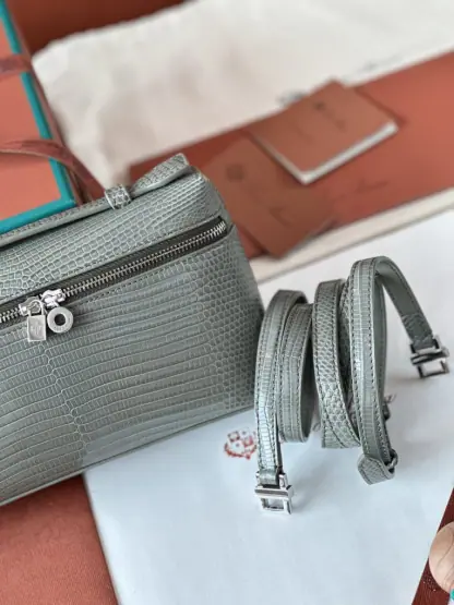 Replica Loro Piana Extra Pocket L19 Lizard Leather Bag #3058 - Image 2