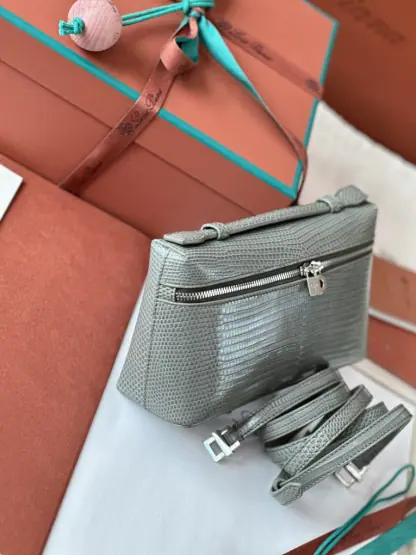 Replica Loro Piana Extra Pocket L19 Lizard Leather Bag #3058 - Image 3