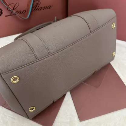 Replica Loro Piana Loom bag L32 Women Tote Fossil Grained Calfskin #3353 - Image 8