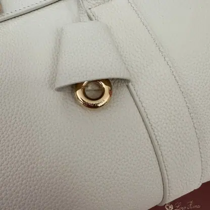 Replica Loro Piana Loom bag L32 Women Tote Whisper White Grained Calfskin #3352 - Image 3
