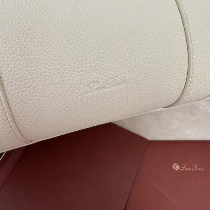 Replica Loro Piana Loom bag L32 Women Tote Whisper White Grained Calfskin #3352 - Image 2