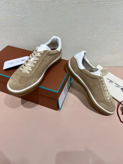 Replica Loro Piana Tennis Walk Sneakers Calfskin Suede #3212 - Image 4