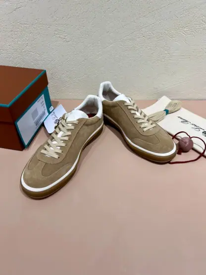 Replica Loro Piana Tennis Walk Sneakers Calfskin Suede #3212 - Image 2