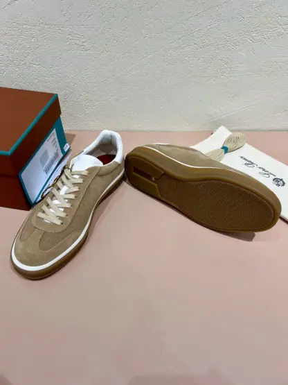 Replica Loro Piana Tennis Walk Sneakers Calfskin Suede #3212 - Image 6