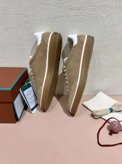 Replica Loro Piana Tennis Walk Sneakers Calfskin Suede #3212 - Image 9