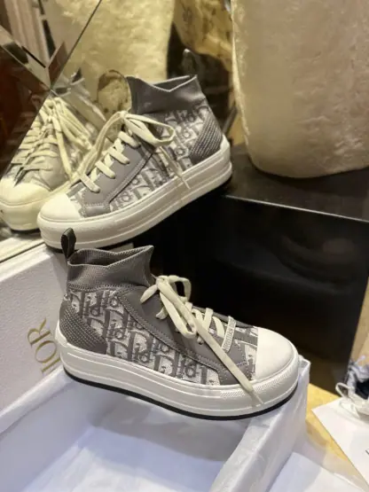 Replica Dior Walk'n'Dior Gray Sneaker For Women 2024 #3327 - Image 12