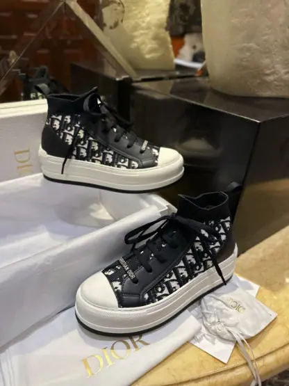 Replica Dior Walk'n'Dior Platform Sneaker Deep Blue For Women 2024 #3326 - Image 12