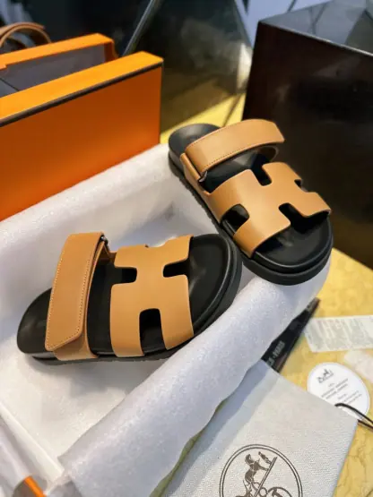 Replica Hermes Women's Chypre Sandal Classic CalfSkin #3331 - Image 13