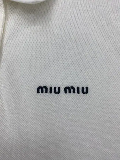 Replica Miu Miu Cotton piqué polo shirt white Women 2024 #3314 - Image 5
