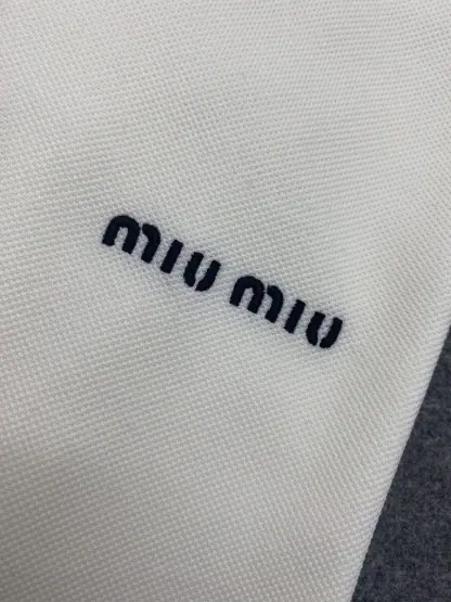 Replica Miu Miu Cotton piqué polo shirt white Women 2024 #3314 - Image 10