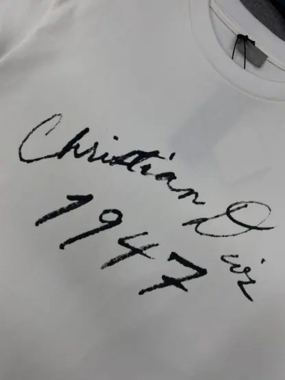 Replica Handwritten Christian Dior Relaxed-Fit T-Shirt White Cotton Jersey Men #3298 - Image 19
