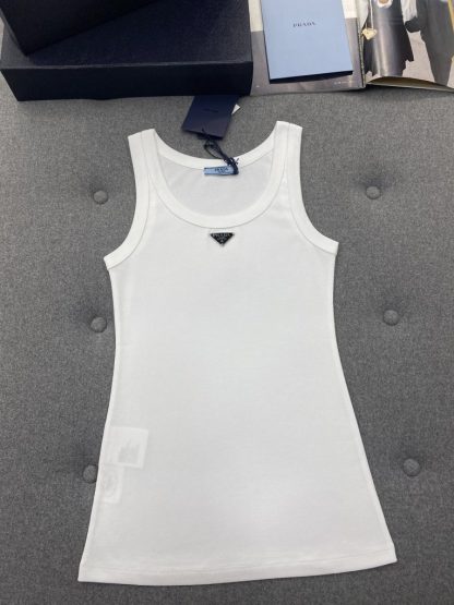 Replica Prada Ribbed knit jersey tank top Women 2024 #3306