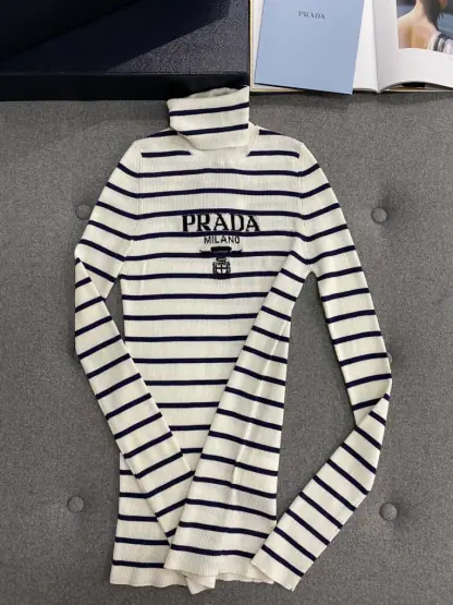 Replica Prada Superfine wool turtleneck sweater Women sweatshirt 2024 #3304 - Image 15
