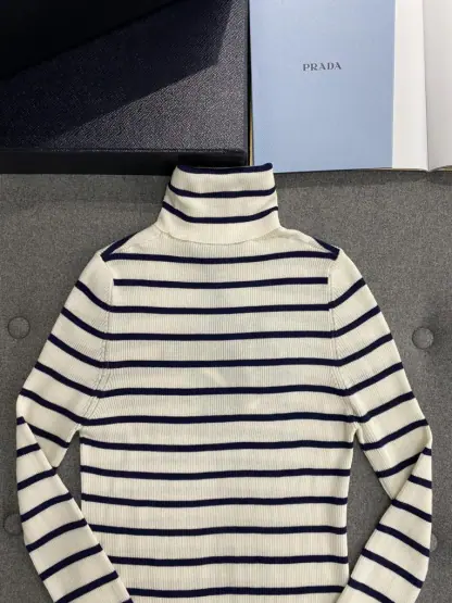 Replica Prada Superfine wool turtleneck sweater Women sweatshirt 2024 #3304 - Image 13