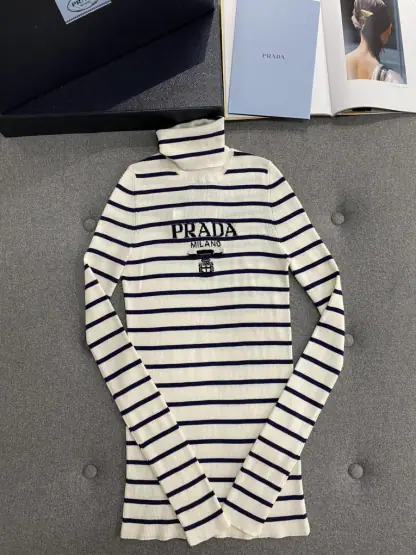 Replica Prada Superfine wool turtleneck sweater Women sweatshirt 2024 #3304 - Image 17