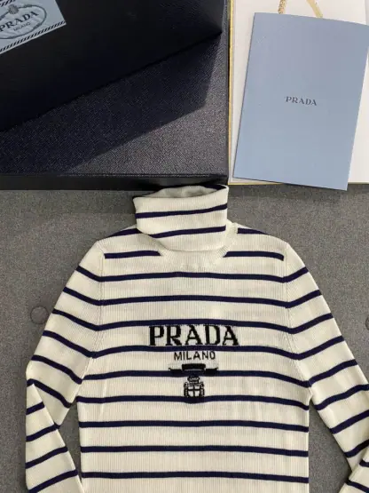 Replica Prada Superfine wool turtleneck sweater Women sweatshirt 2024 #3304 - Image 3