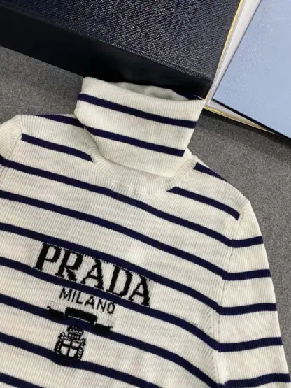Replica Prada Superfine wool turtleneck sweater Women sweatshirt 2024 #3304 - Image 8