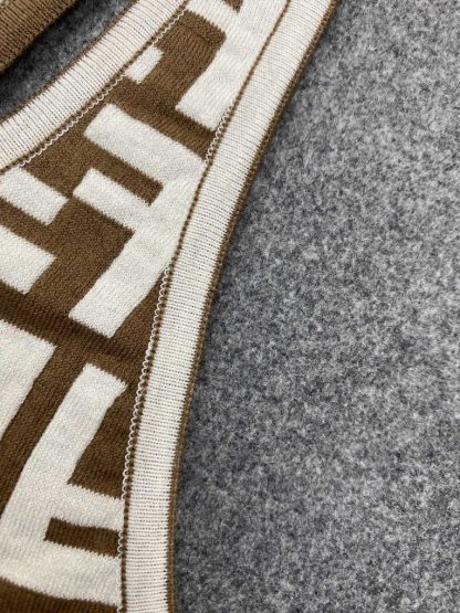 Replica Fendi Brown FF cotton top Women Vest 2024 #3303 - Image 9