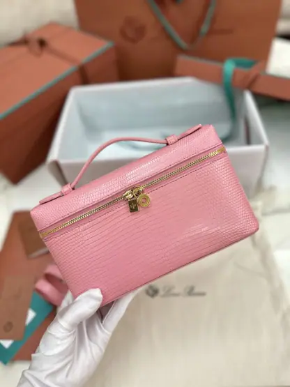 Replica Loro Piana Extra Pocket L19 Lizard Leather Bag #3060 - Image 3