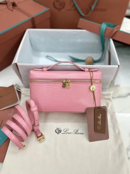 Replica Loro Piana Extra Pocket L19 Lizard Leather Bag #3060 - Image 9