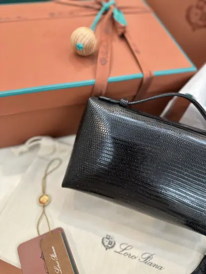 Replica Loro Piana Extra Pocket L19 Lizard Leather Bag #3061 - Image 2
