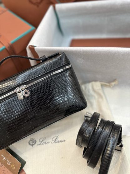 Replica Loro Piana Extra Pocket L19 Lizard Leather Bag #3061 - Image 4